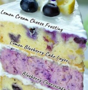 Lemon Blueberry Cheesecake Cake!! - top petstips